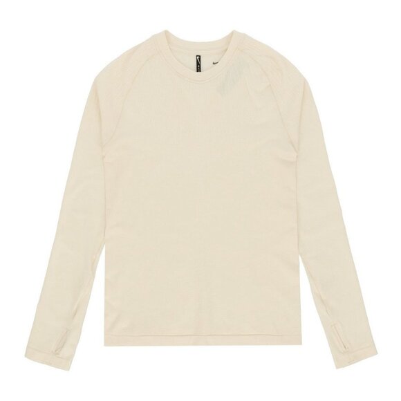 Nike x MMW Womens Athletic Yoga Top Beige Stretch EUC Size XL Long Sleeve - Picture 1 of 8